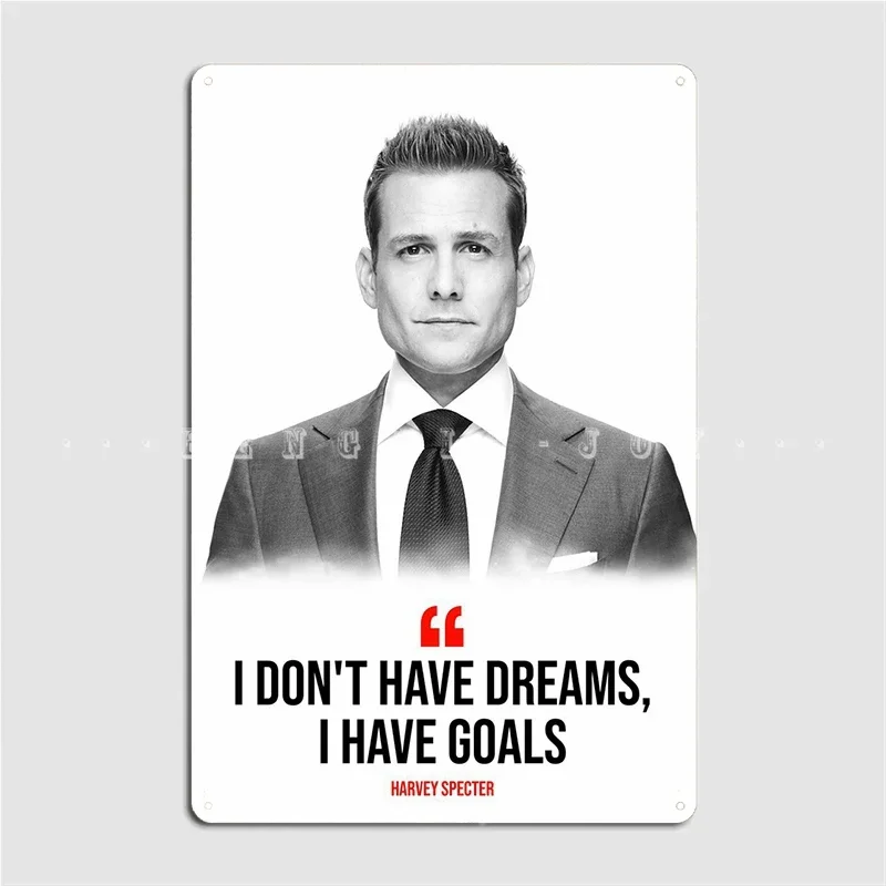 Harvey Specter Suits Metal Sign Mural Painting Create Party Club Party Tin Sign Posters