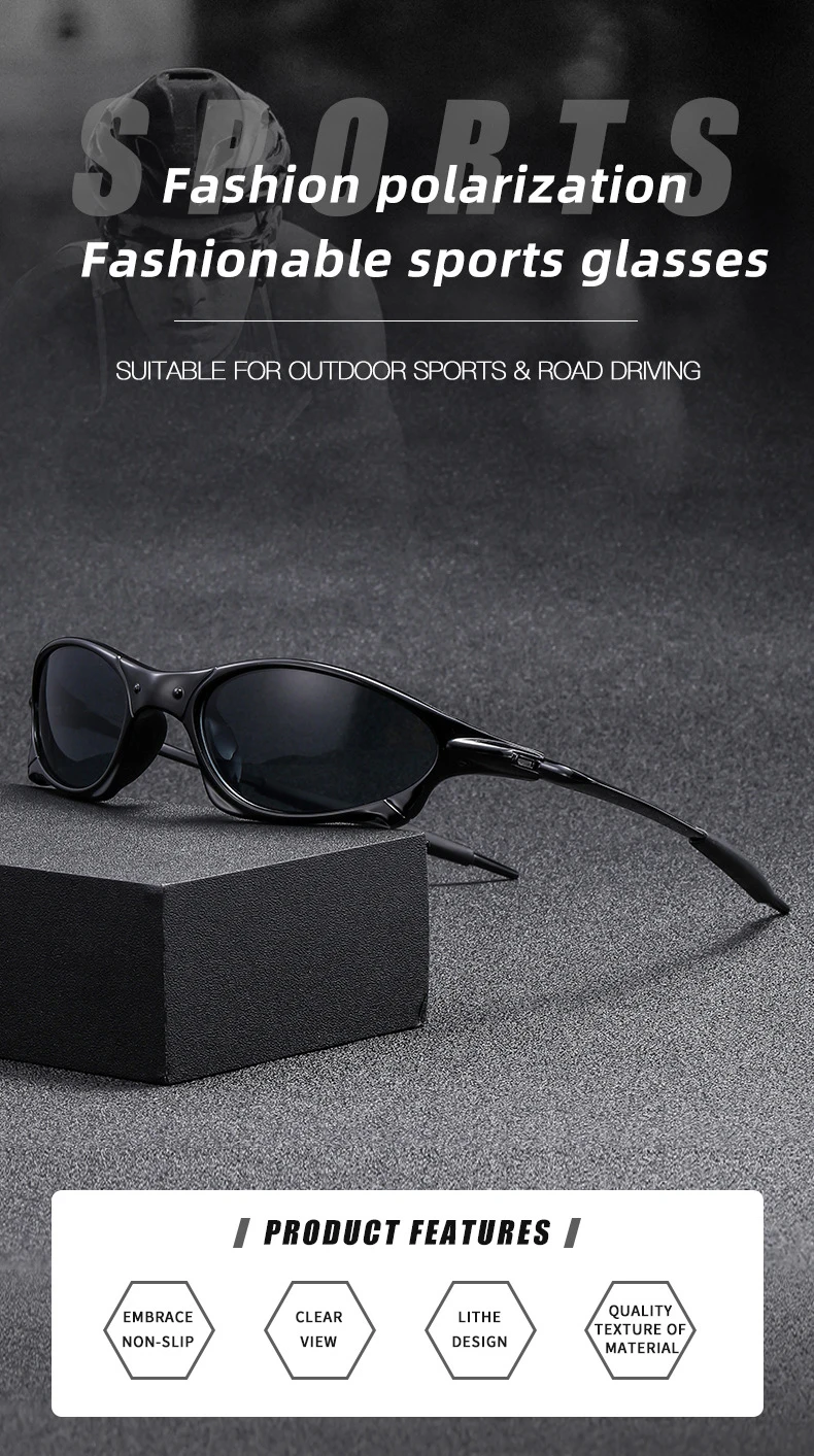 Unisex Sportliche Leichte UV400 Sportsonnenbrille für Männer und Frauen – Outdoor-Radfahren & Wandern Angelbrille – Detail 1