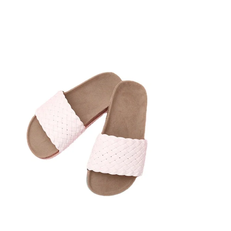 Stile estivo alla moda confortevole Casual traspirante elegante con suola spessa punta tonda tinta unita pantofole per bambini resistenti all\'usura