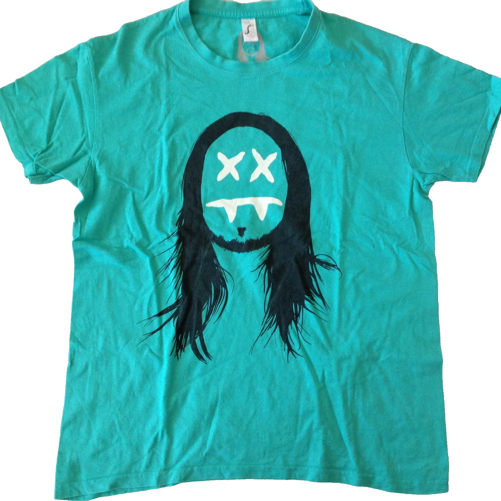 STEVE AOKI TECHNO camiseta MERCHANDISE ORIGINAL hecha en el Reino Unido talla mediana UNISEX