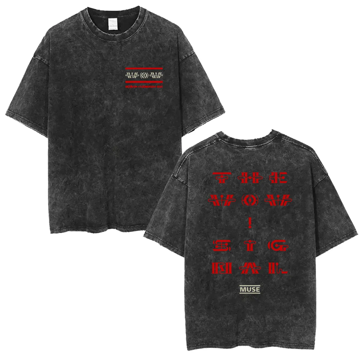 MUSE Band Vintage Washed T-Shirts Muse The Wow! Signal Tour 2026 T-Shirt Herren Damen Harajuku Übergroße Baumwoll-T-Shirts Streetwear – Detail 6