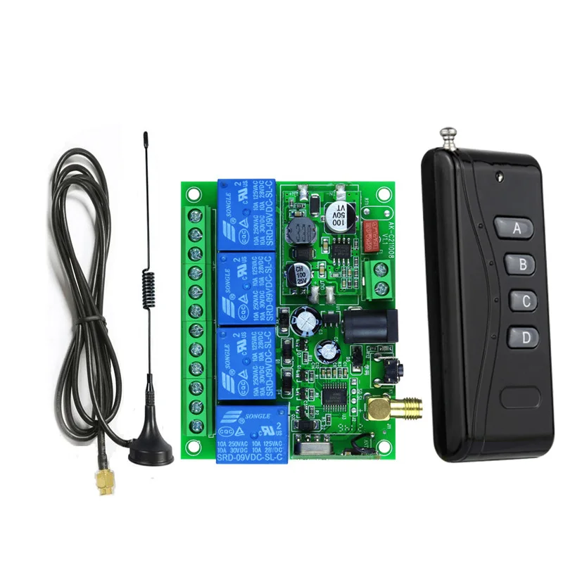 

433mhz DC12V 24V 36V relay switch RF Wireless Remote Control Receiver Transmitter Electric bicycle/Fan/Motor/lighting