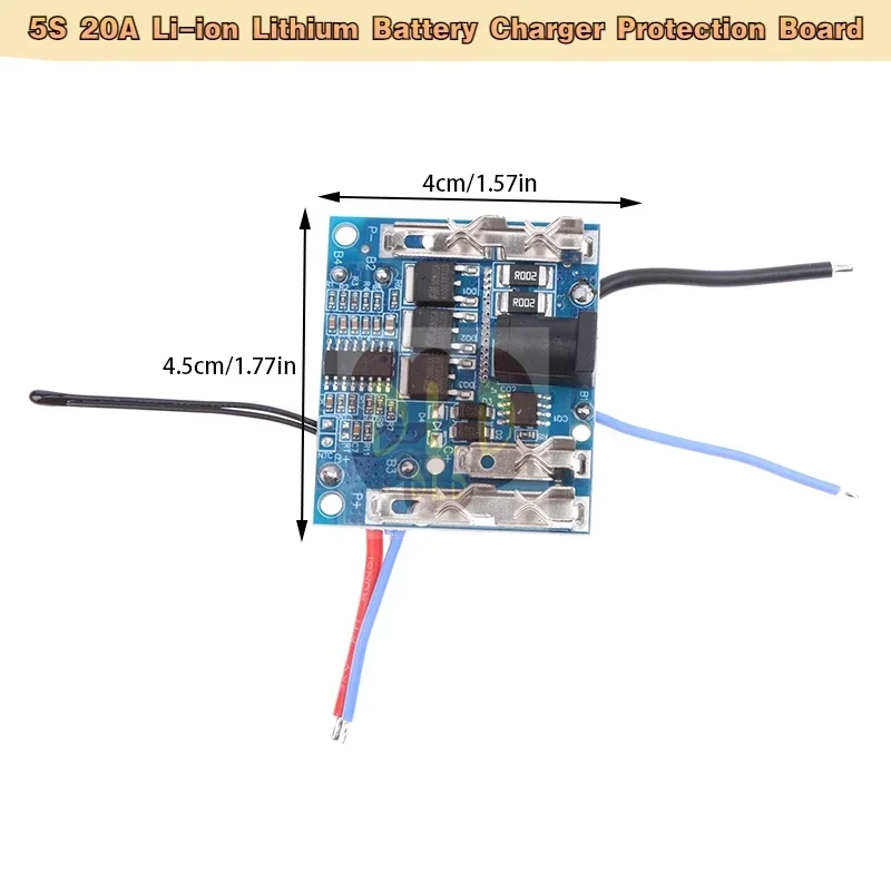 

5S 20A Li-ion Lithium Battery Charger Protection Board 21V Battery Charging Protection Board BMS Module For Power Tools