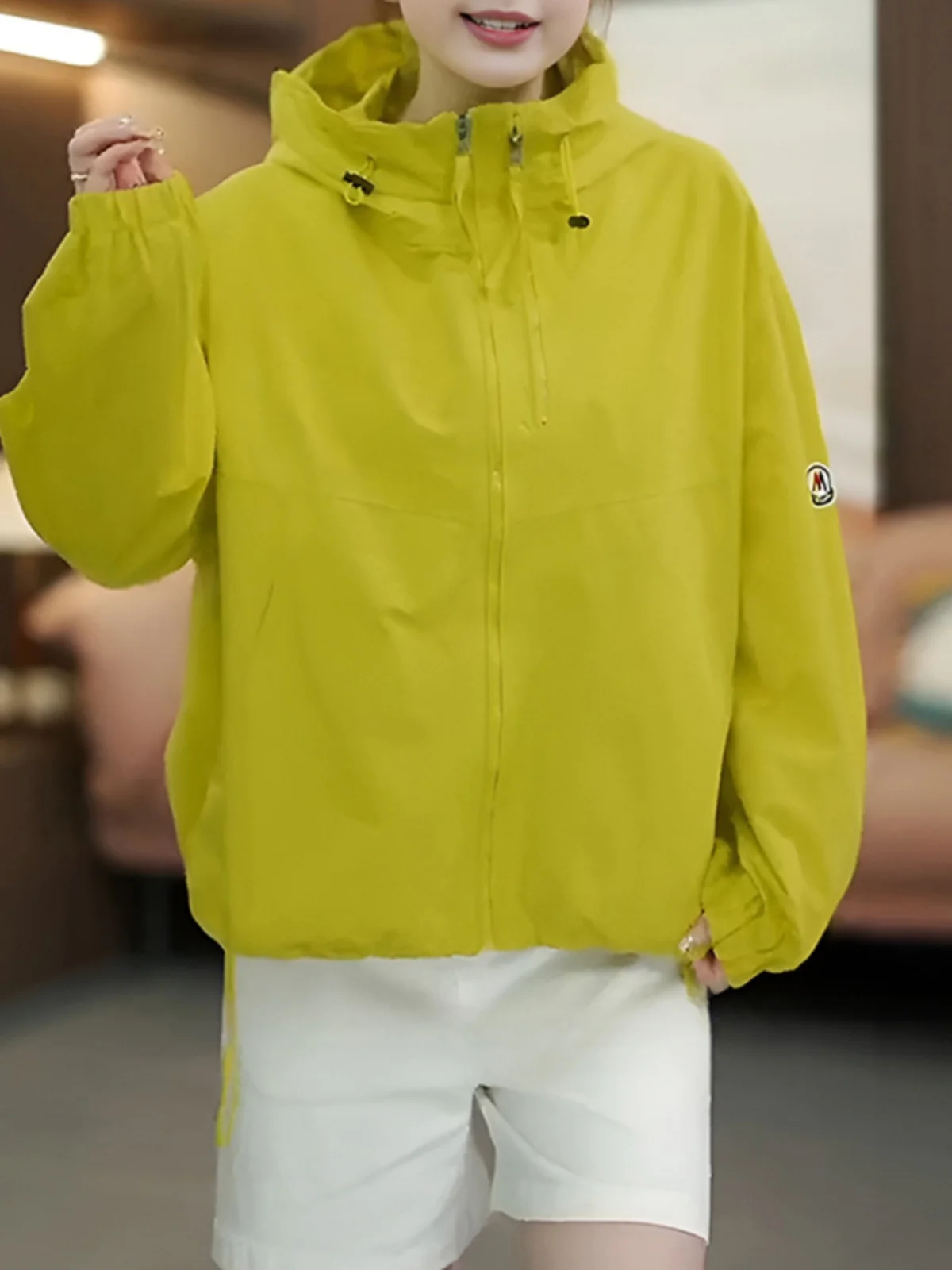 

Весенне-осенне-зимнее новое женское пальто ort Fce Jaet с капюшоном, модная повседневная верхняя одежда, длинная длинная одежда на молнии...