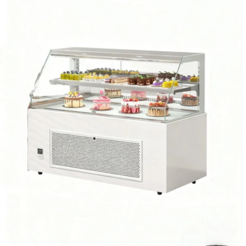 Cake display cabinet curved front door air refrigerator commercial dessert chocolate mousse fresh-keeping cabinet