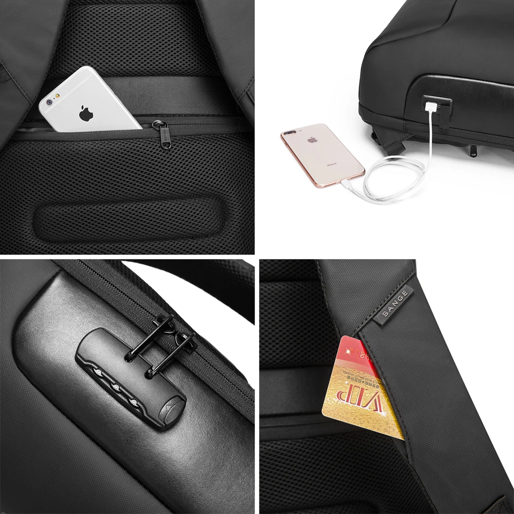 Mochila De Negocios antirrobo de lujo para hombres, mochilas escolares impermeables para computadora portátil, bolsa de viaje de carga USB, diseño