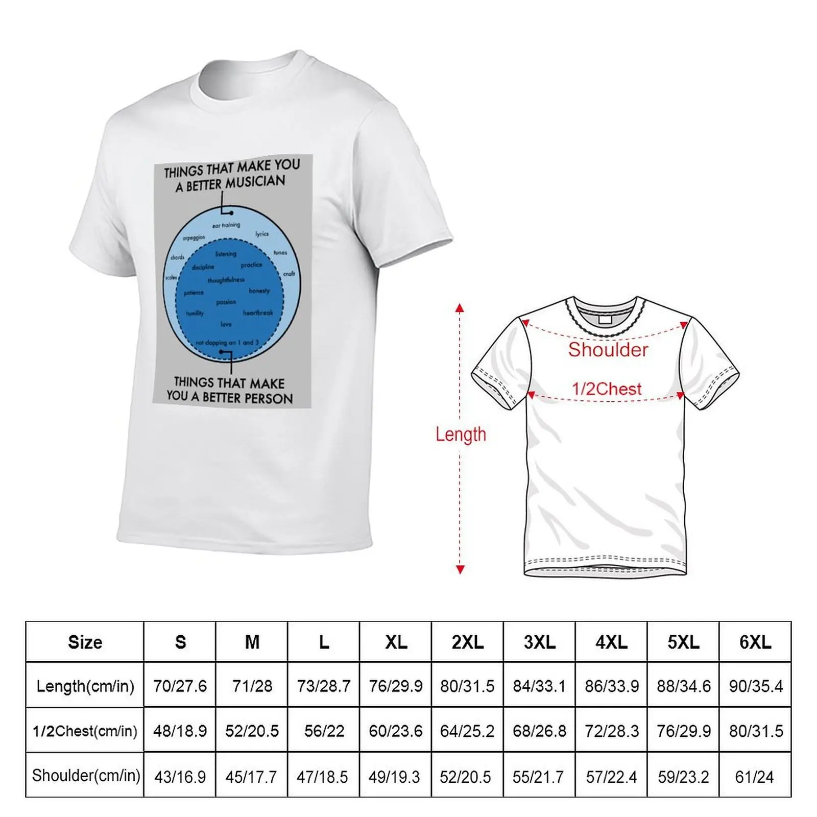 Better Person, Better Musician Venn Diagram T-Shirt fashion shirts funny gifts mens t shirts pack