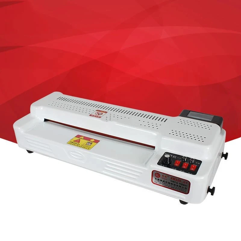 320A1 Level Adjustable Temperature Metal Laminator Hot and Cold A3 Photo A4 Laminating Machine for Office/Home 4 Rollers 320mm