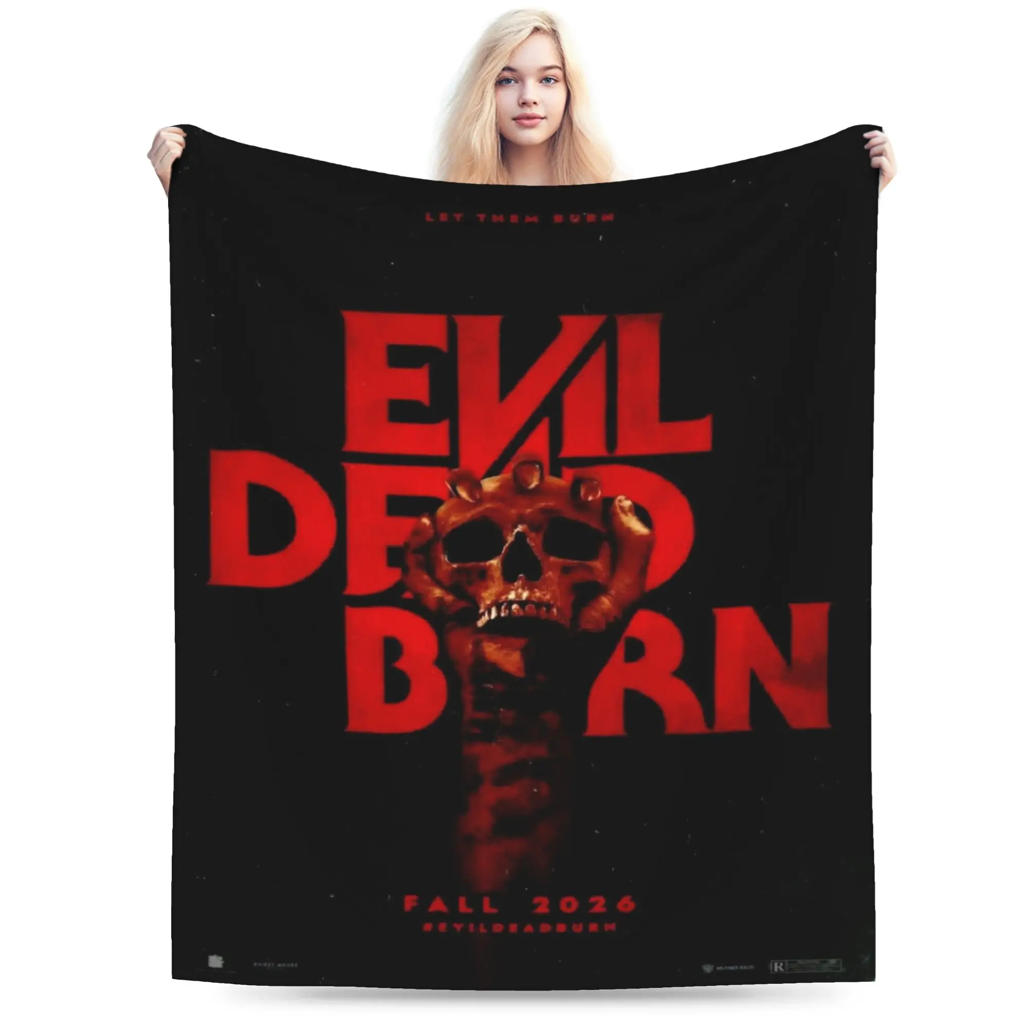 Evil Dead Burn Throw Blanket for Couch  Soft Cozy Plush Blanket 50x60 Inches Multiple Sizes Bedspread for All Seasons