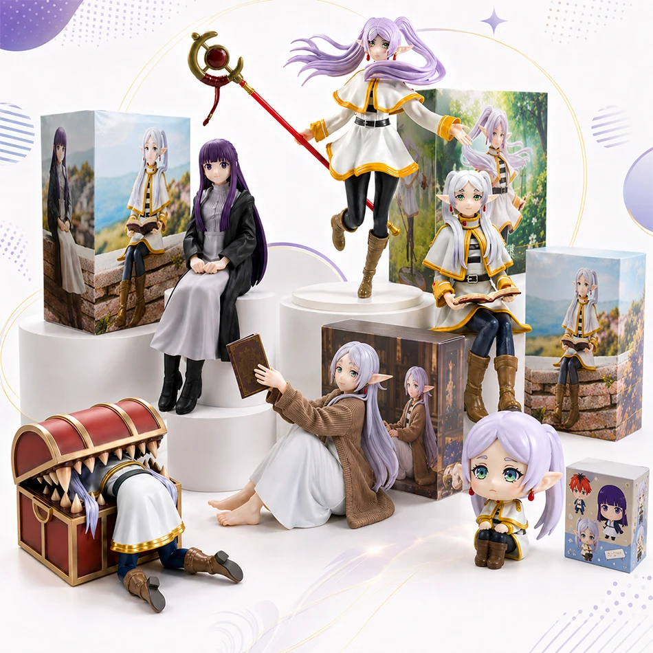 Nueva figura de chica de Anime Frieren Beyond Journey's End Sousou no Frieren figura de acción Fern/Frieren/Huckle estatuilla modelo muñeca Juguetes