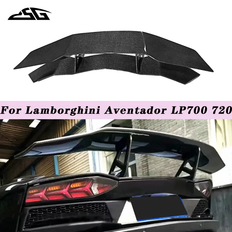 

Carbon Fiber Rear Trunk Spoiler Boot Lip Wing For Lamborghini Aventador LP700 720 Spoiler Guide Tail Wing Splitter Body Kit