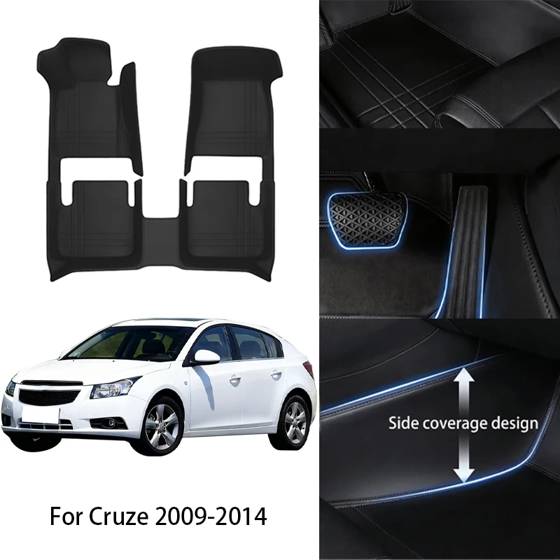 

Комплект автомобильных ковриков из искусственной кожи на заказ для Chevrolet Cruze 2009, 2012, 2015, 2018 годов выпуска, люкс, полный комплект, аксессуары для интерьера авто