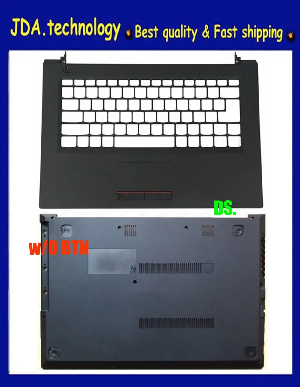 

New/Orig for Lenovo V310-14ISK V310-14IKB V310-14 Palmrest Upper cover keyboard bezel NO FP hole+Bottom Base Cover Lower Case