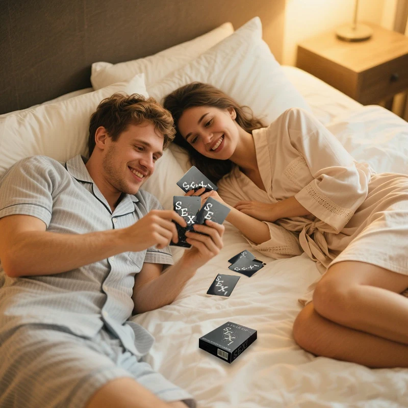 Cartões de posição sexual espanhola francesa, dramatização, jogos adultos, comandos de quarto, um ano de brinquedos sexuais para casais, 18 + eróticos