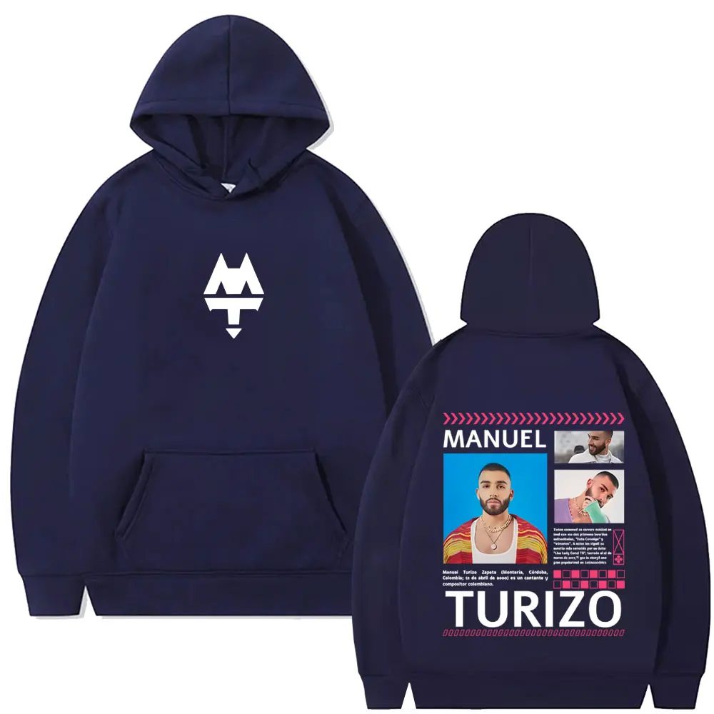 Rapper Manuel Turizo Graphic Hoodie Men Women Clothing Hip Hop Fashion Pop Music Streetwear Men's Casual Cotton Vintage Hoodies