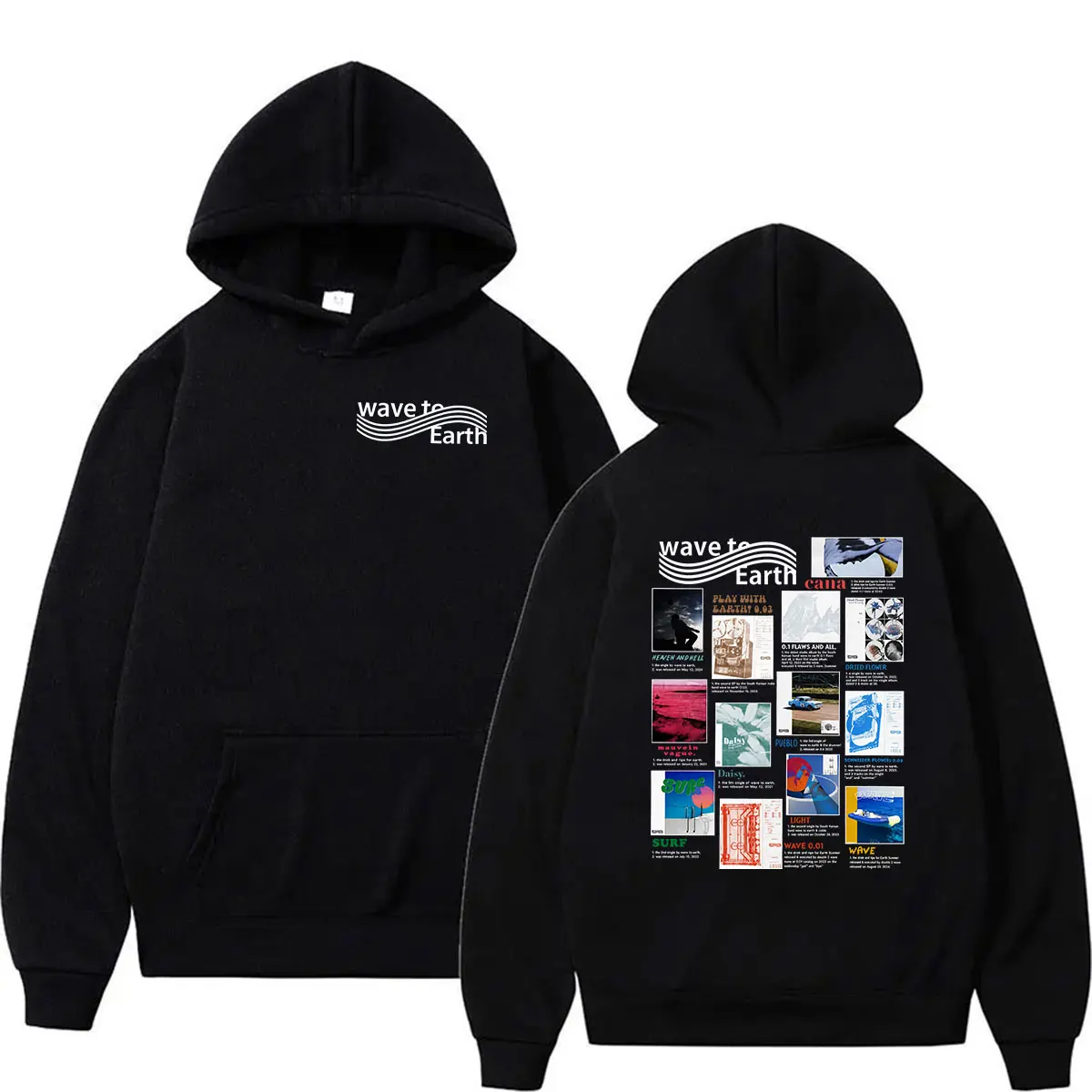 Wave To Earth The Pieces Tour 2026 Hoodie Men's Korean Band Fashion Clothing Sweatshirts Unisex Hip Hop Vintage Pullover Hooded