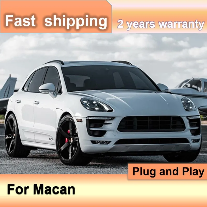 Car Accessories for Porsche Macan Headlights 2014-2018 Macan Head Lights DRL Turn Signal Low High Beam Projector Lens