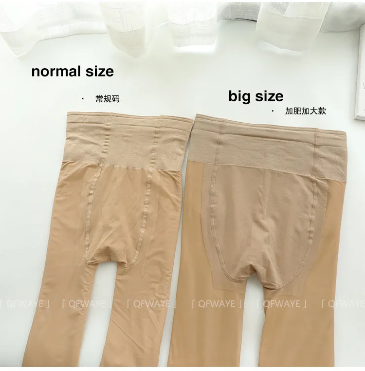 Women Plus-size Tight Double Layer Bare Legs Female Winter Velvet Stockings Skin Pantyhose Black Leggings Thick Warm Tights