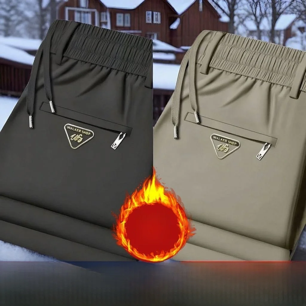 

Thiened Fce Lined Straight Leg Construction Worker Pants for Men Wear Resistant Dir Proof Warm Autumn Winter Dad Clothes