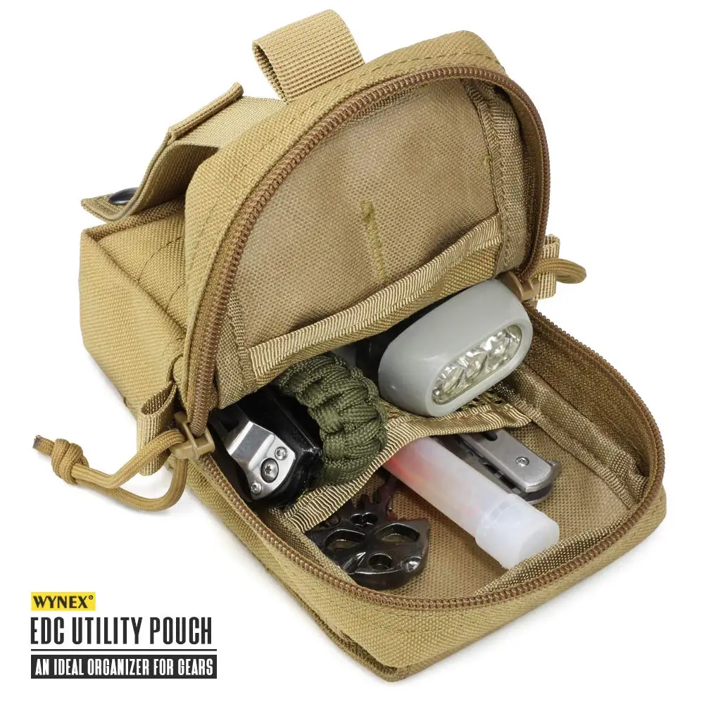 Tactical EDC Pouch Molle Utility Pouches Gadget Organizer Mobile Phone Holder Waist Pack Smartphone Pouch Tool Holster Pocket