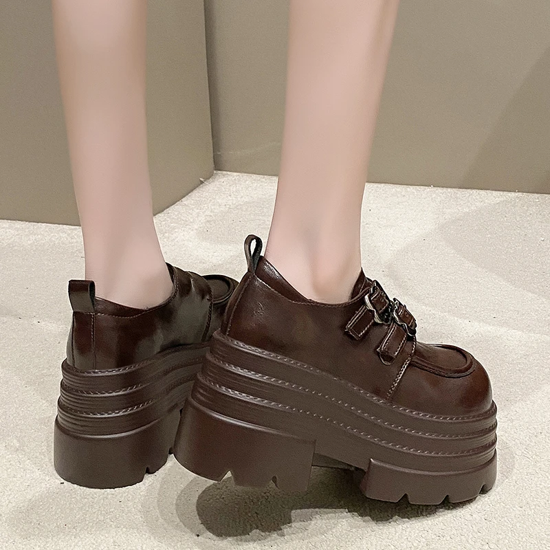 10CM Platform Women Loafers Shoes Flats Casual Cozy Sport Shoes Woman 2024 Trend Autumn Designer Sneakers Walking Mujer Zapatos
