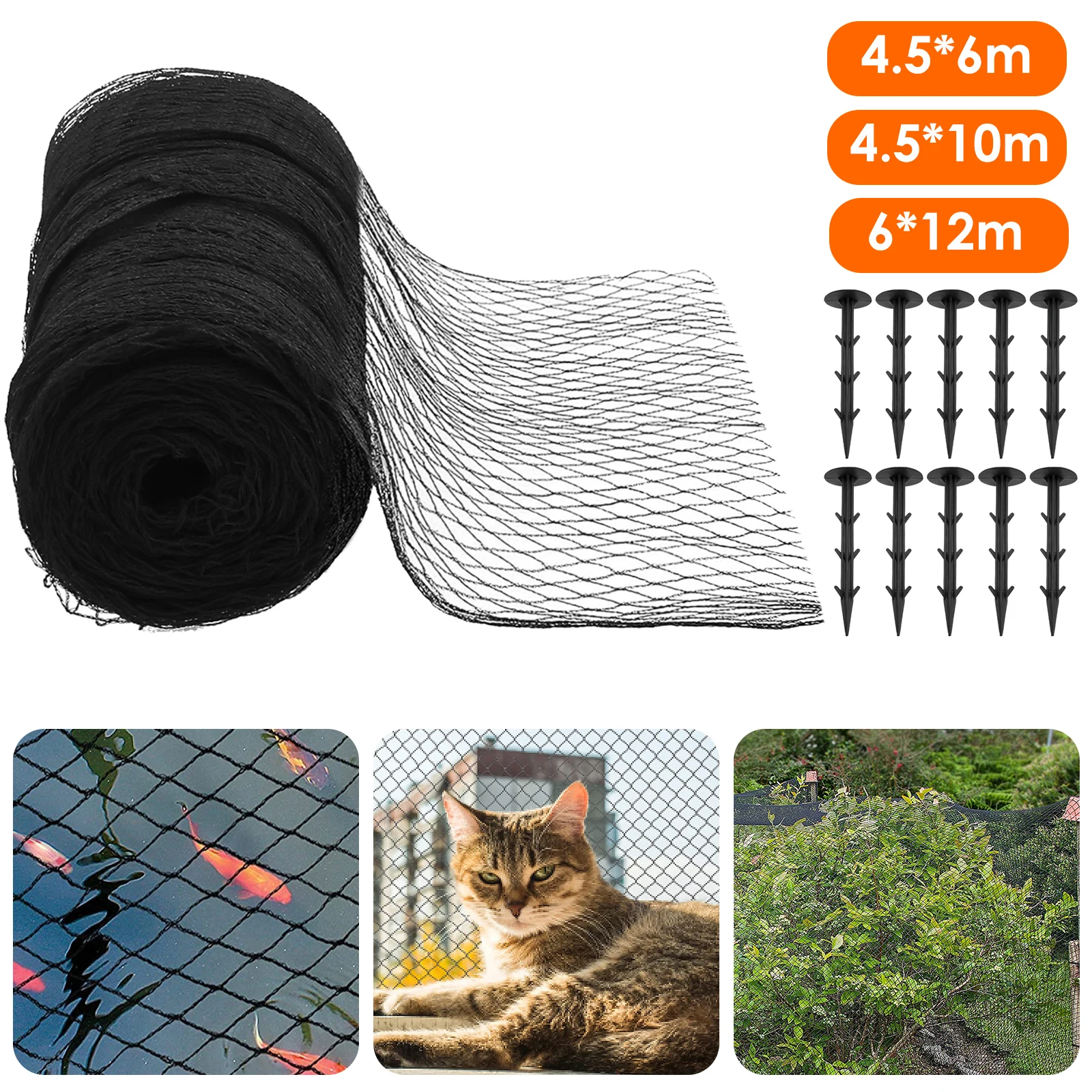 New Anti Bird Pond Netting Cover PE Protective Netting Elasticity Protective Mesh Cover Thickened Pond Safety Net for Poultry