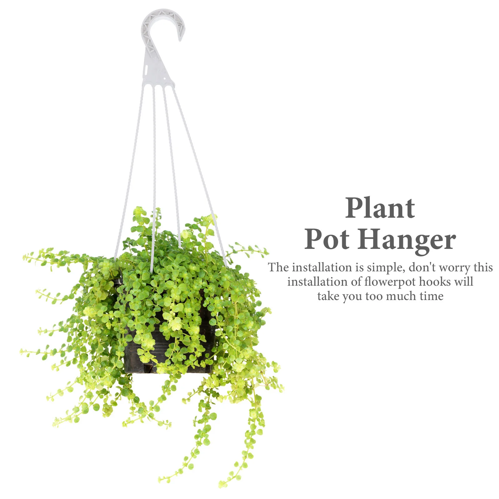 5 Pcs Hanging Basin Hook Potted Plant Hangers Plastic For Flowerpot Sturdy Practical Hooks Basket Rack