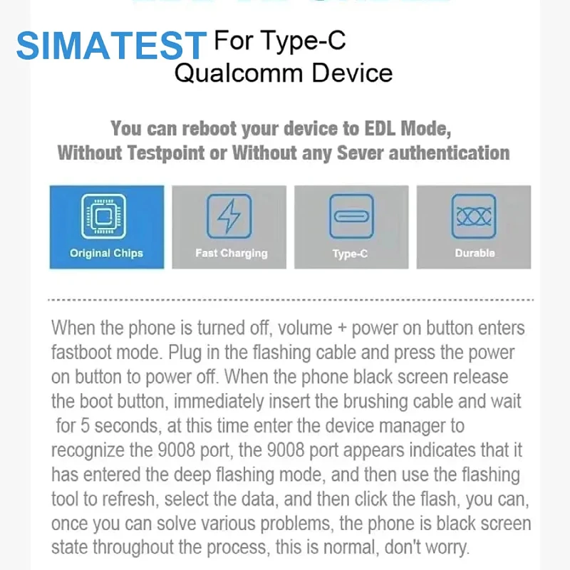 NEW EDL V2 Cable For Type C qualcom Device to EDL Mode 9008 image 5