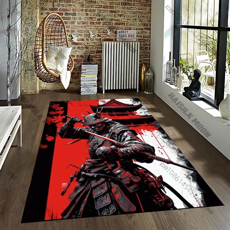 15 Size Samurai Spirits Carpet for Living Room Home Decor Large Area Rug Bedroom Floor Rug Non-slip Easy Washable Mat