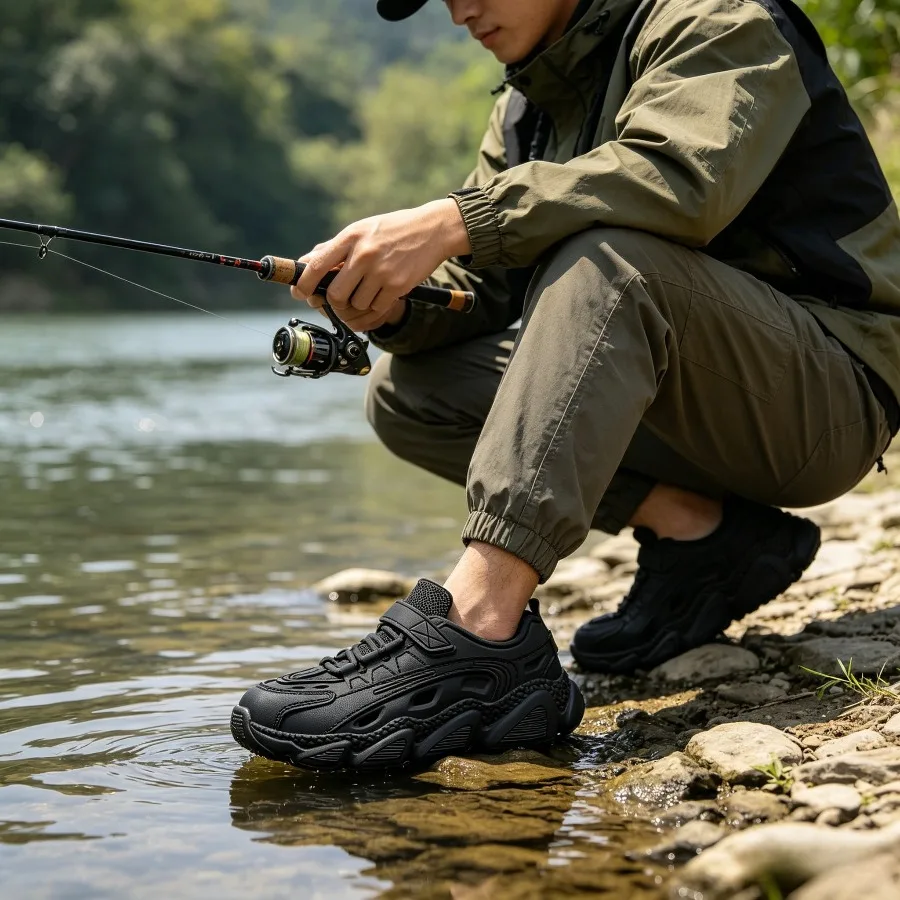Outdoor Sports Slippers for Men and Women, Thick-Soled Eva Non-Slip Breathable Clogs, Fishing Beach Sandals, Unisex Couple Style