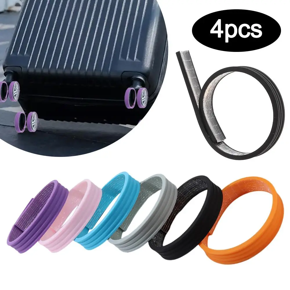 Silicone Travel Luggage Caster Shoes Luggage Wheels Protector Reduce Noise Castor Sleeve Suitcase Wheels Protection Cover