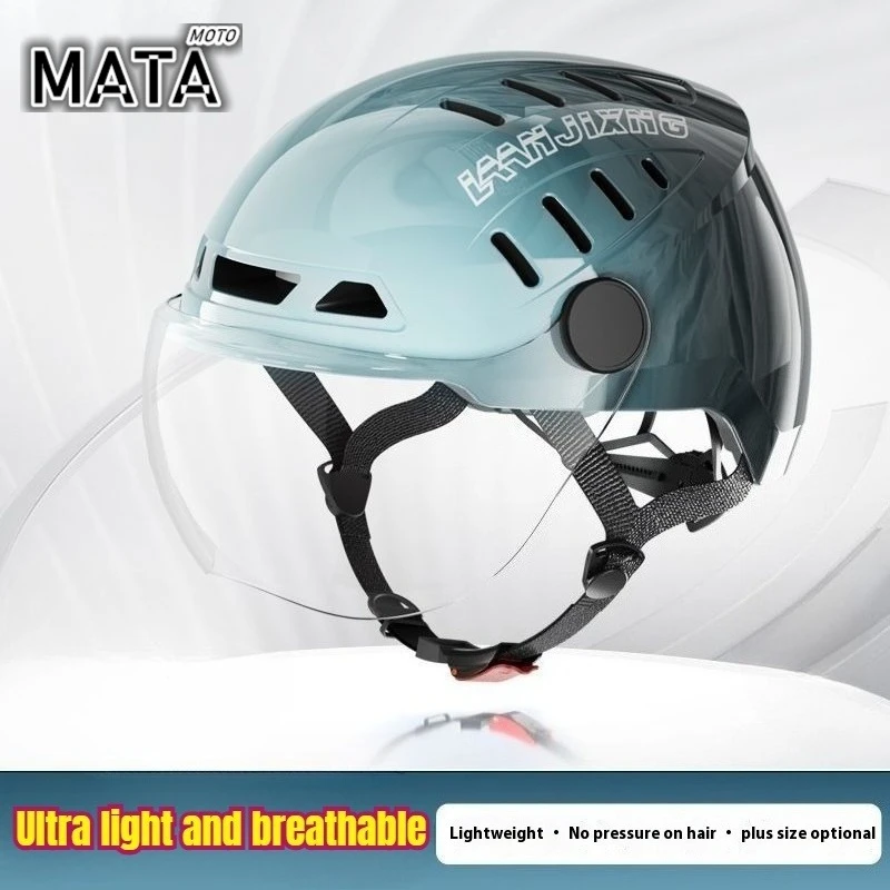 

Electric Car Helmet Sunscreen for Men and Women Electric Car Adult Safety Helmet Summer Half Helmet 58-60CM Casco Moto