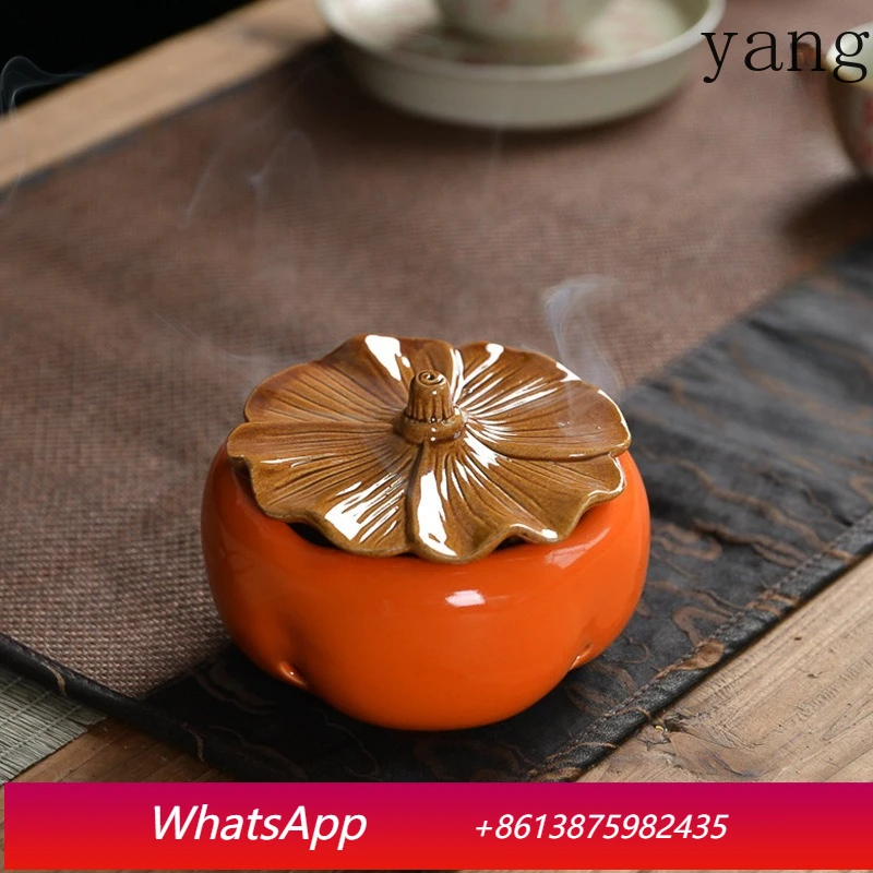 

LTT creative persimmon Ruyi incense burner household incense ceramic desktop ornament