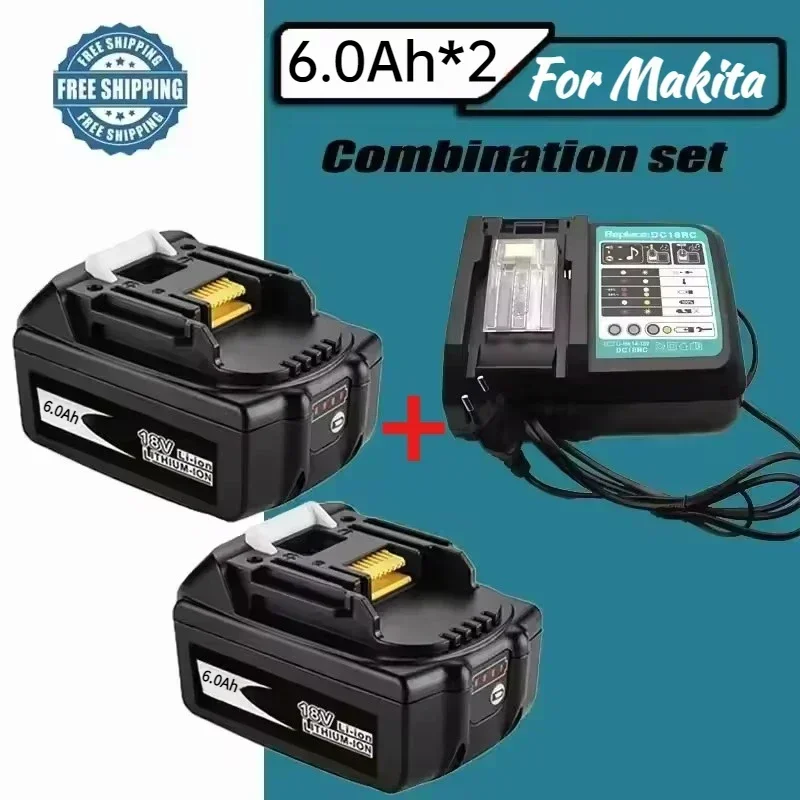 

nuevo para Makita18Vreemplazo de batería de iones de litio recargable MAKITA BL1880 BL1860 BL1830 BL1850 BL1840 cargador DC1BRC