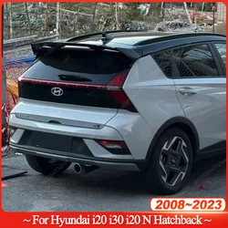 Auto Tail Wings Fixed Roof Trunk Spoiler Wing For Hyundai i20 i30 i20 N Hatchback 2008-2023 Bodykits Tuning ABS Gloss Black