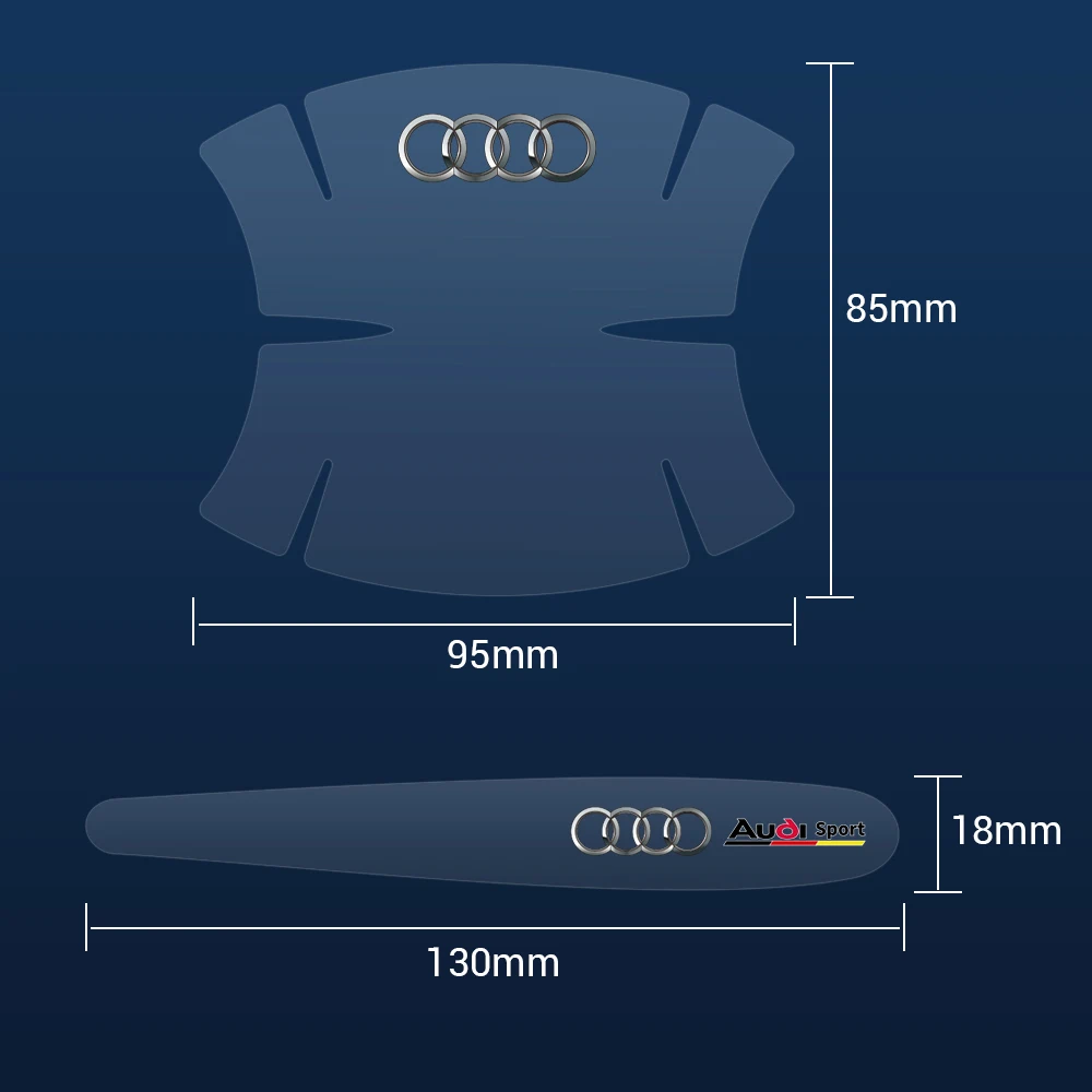 4/8 Stück Auto-Türgriff-Schutzaufkleber Lackoberflächenfolie Dekorfolie Ventilkappe für Audi S Line A4 B8 B7 A3 8P 8V A6 C7 C6 RS S7 S8