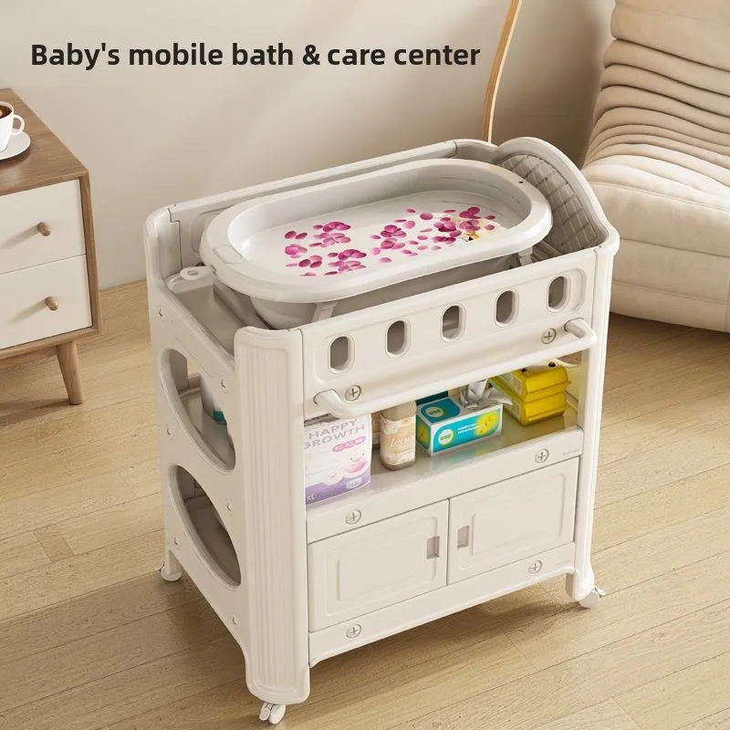 طاولة حفاضات الأطفال متعددة الوظائف من توني هاوس، محطة رعاية الطفل، سرير بلاستيكي كامل لحديثي الولادة، طاولة حمام تعمل باللمس