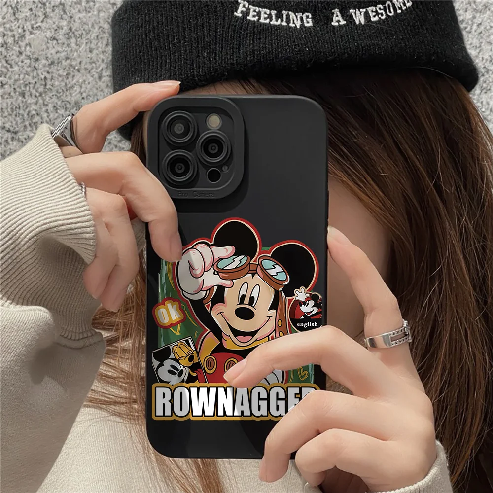 

Disney Funny Mickey Case For Samsung Galaxy S25 S24 S23 S22 S21 Ultra Plus FE A15 A26 A33 A36 A53 A56 A55 Silicone Soft Cover