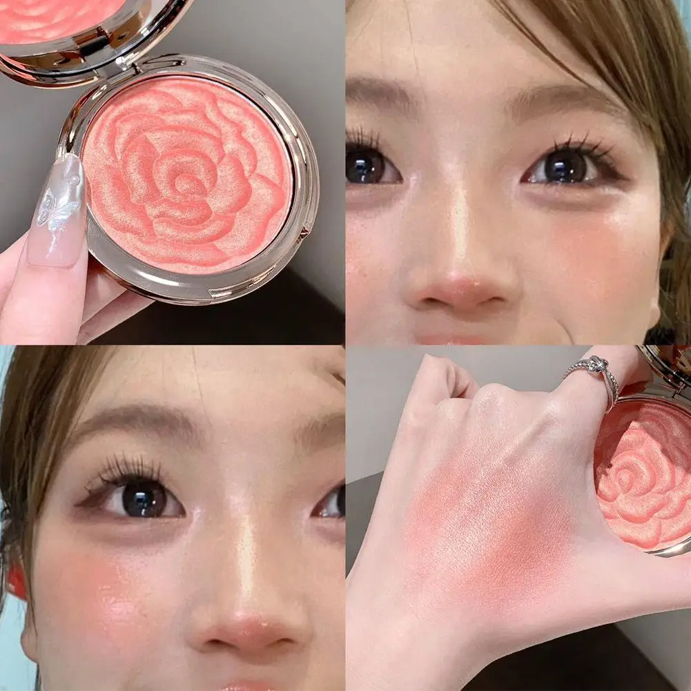 Single Color Shimmer Petal Blush Palette Long-lasting Highgloss Mashed Potato Contouring Makeup Rouge Cheek Contour Cosmetics