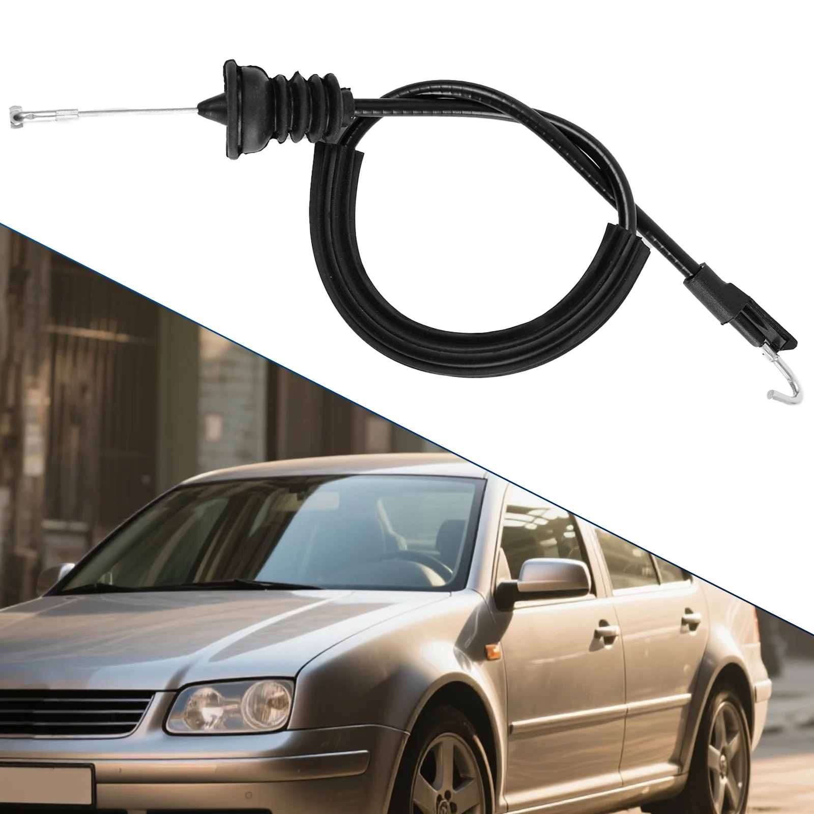 Car Front Door Lock Cable Bonnet Release Wire Left / Right For VW