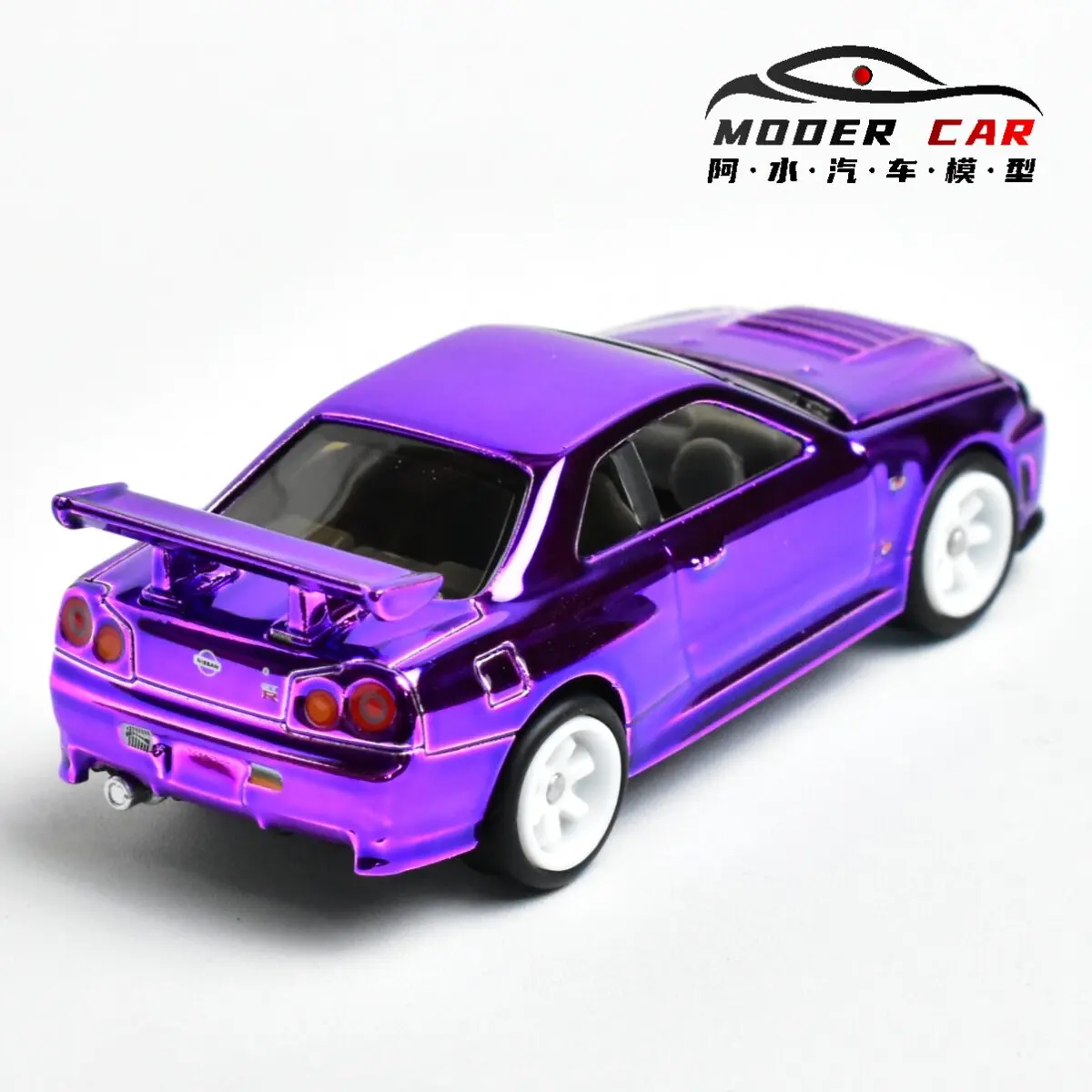 

Модель автомобиля ZZC 1:64 GTR R34, литая под давлением, с гальваническим покрытием, фиолетовая, для взрослых коллекционеров