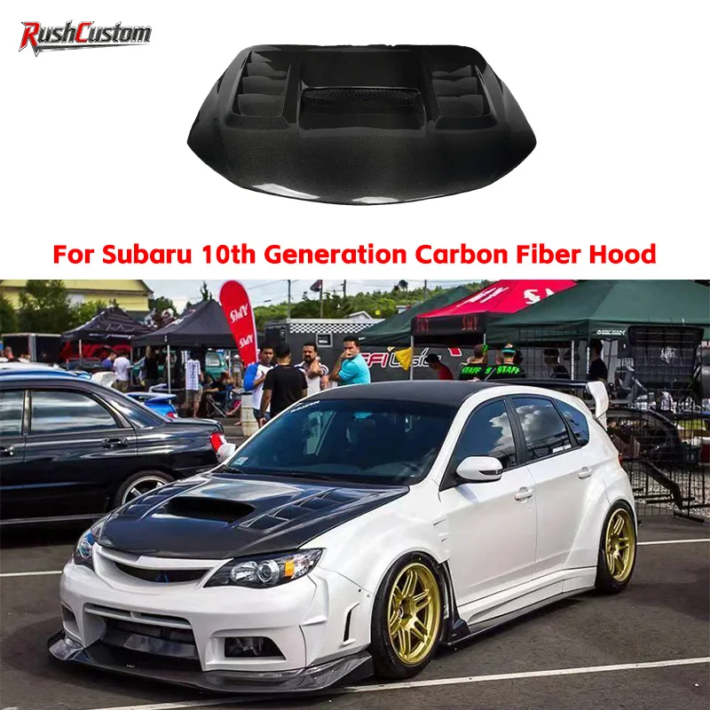 

For Subaru 10th Generation Carbon Fiber Hood Engine Cover Auto Parts Kit High Quality