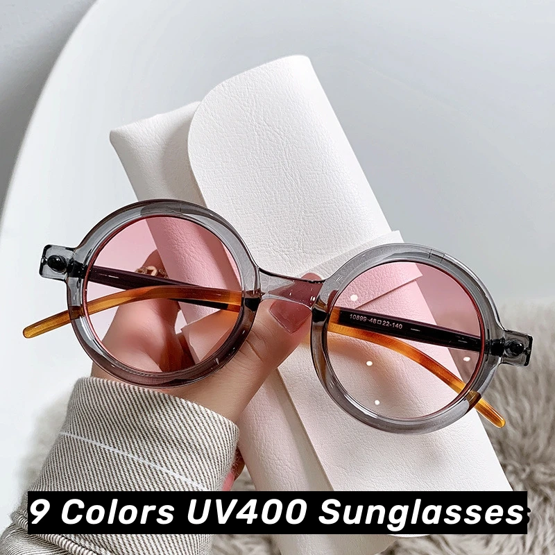 

Fashion Transparent Round Frame Sunglasses for Women Men Vintage Retro Punk Style Sun Glasses Classic UV400 Sports Eyeglasses
