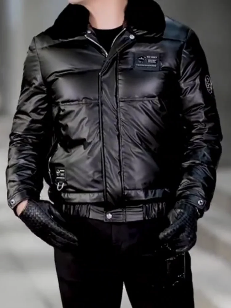 

Men's down Jaet Coat Comfortable Detachable Fur Collar High-End Feelings New Arrival Autumn Winter Faion Youth Sle