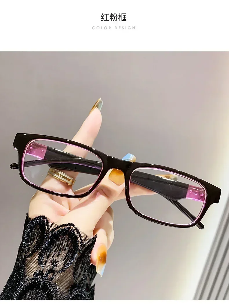 0~ +4,0 Leoparden-Lesebrille, Anti-Blaulicht-Druck, Presbyopie-Brille, neutral, rechteckig, schwarzer Brillenrahmen, ältere Menschen – Detail 9