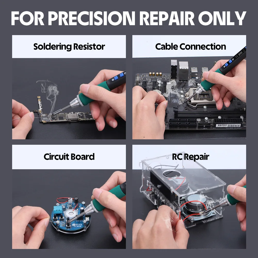 WEP 928D-IV Portable Soldering Iron Kit Electric Solder Pen Powered By 20V Type-C USB Rechargeable For Outdoor Car Repair Tool