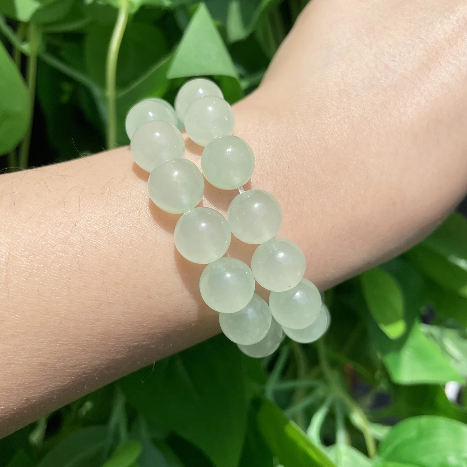 4-12mm Light Green Chalcedony Jades Round Stone Beads Natural Loose Spacer Bead for Jewelry Making Diy Bracelet Accessories