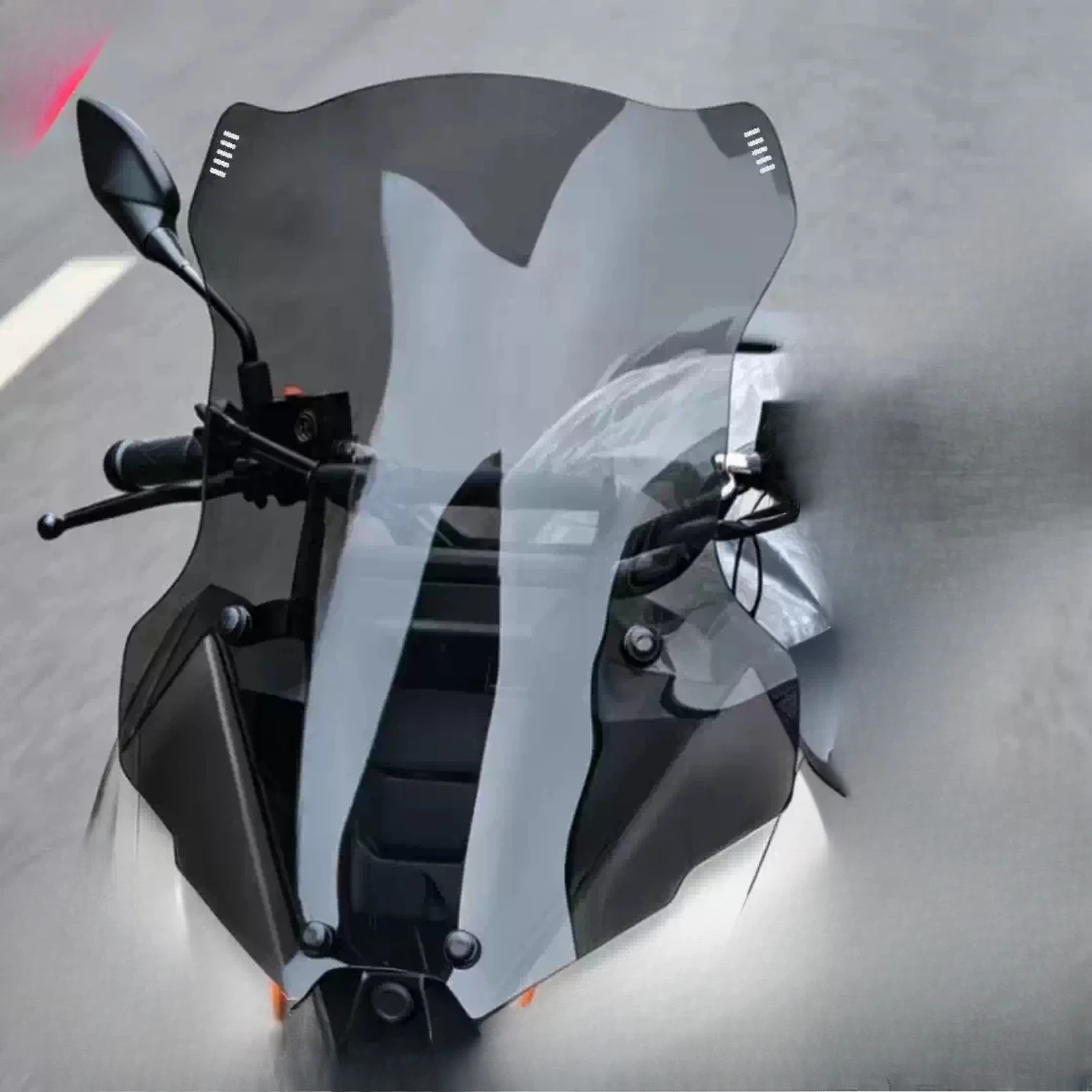 For Zontes 150X Enlarged 2nd Gen Windshield Modified Front Wind Deflector Glass With Cross Bar Motorcycle Windproof Accessories
