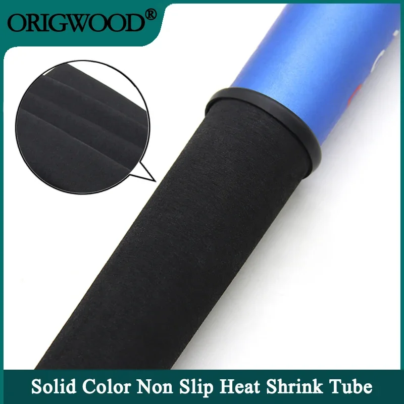 

1.6m/Piece Solid Color Non Slip Heat Shrink Tube Anti-slip Insulation Sleeve 20/22/25/28/30/35/40mm Waterproof Fishing Rod Wrap