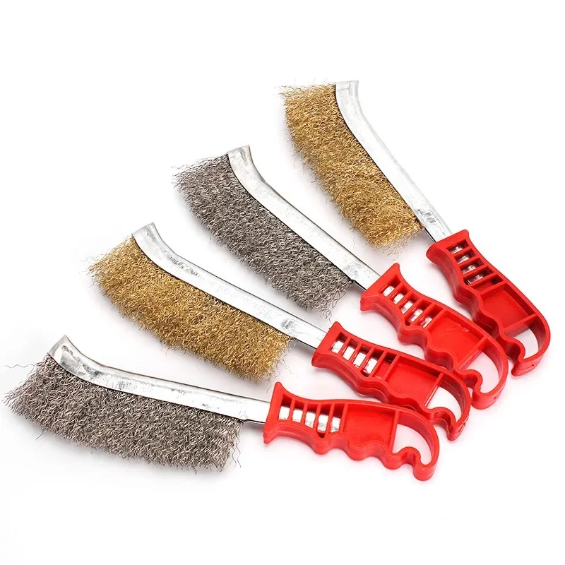 3/5/6 Stück 6mm 1/4" Schaft Messingbeschichtete Kohlenstoffstahl-Drahtbürste (Teller-/Rad-/Endbürste) für Bohrmaschinen und Rotationswerkzeuge zur Metallrostentfernung, Polieren und Reinigen – Detail 8